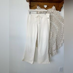 Polo by Ralph Lauren Cream Boot Cut Lace Up Low Rise Sweat Pants Size Large